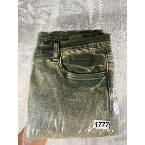 Mnml Men’s Distressed Skinny Jeans - Acid Wash Green - Size 36 - Picture 13 of 13